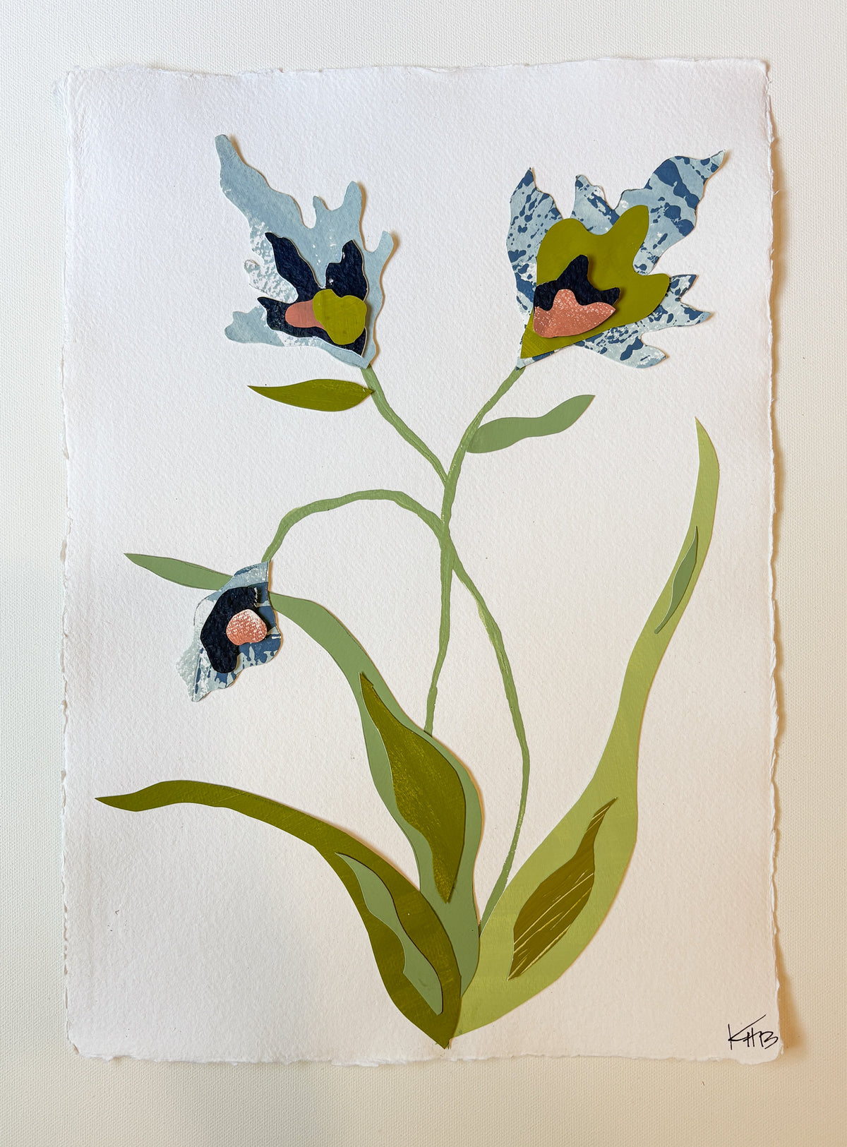 Collage Floral in Blue II