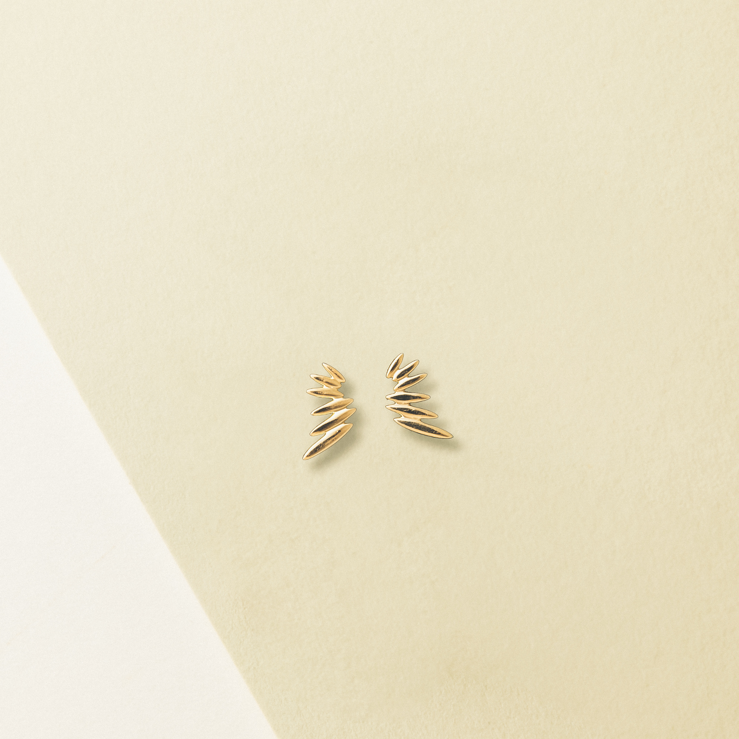 Wing studs 14k solid gold