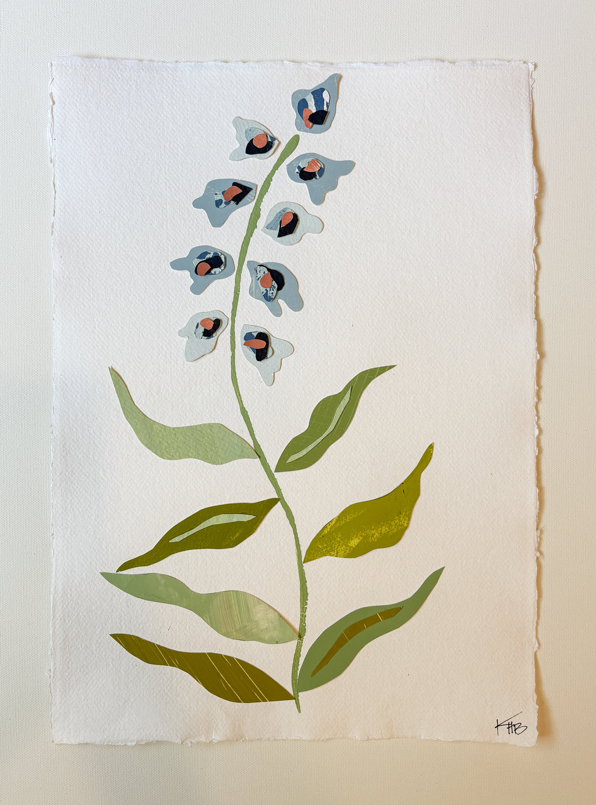 Collage Floral in Blue I