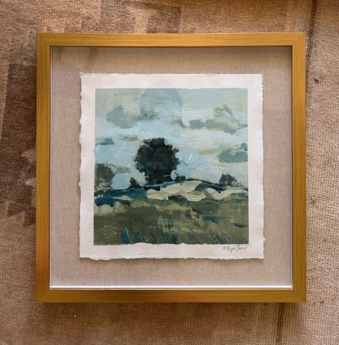 Italia Abstracted I, framed, 17x17.