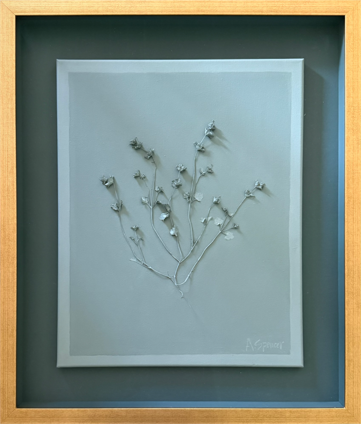 Monochromatic Deep Blue Botanical III